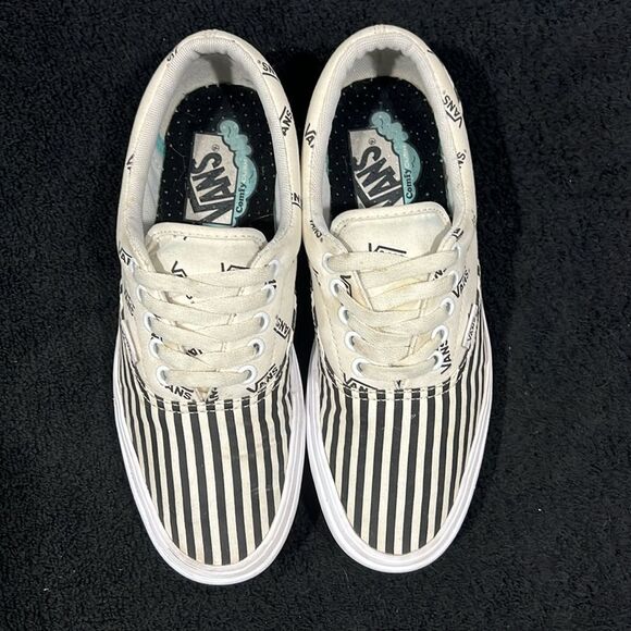 🔥🔥 VANS Comfycush ERA Black/Cream Skate Sneakers Women Sz 8 / Men Sz 6.5 - EUC - Picture 5 of 12
